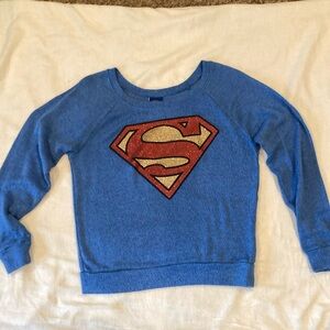 Blue Superman Logo Sweater